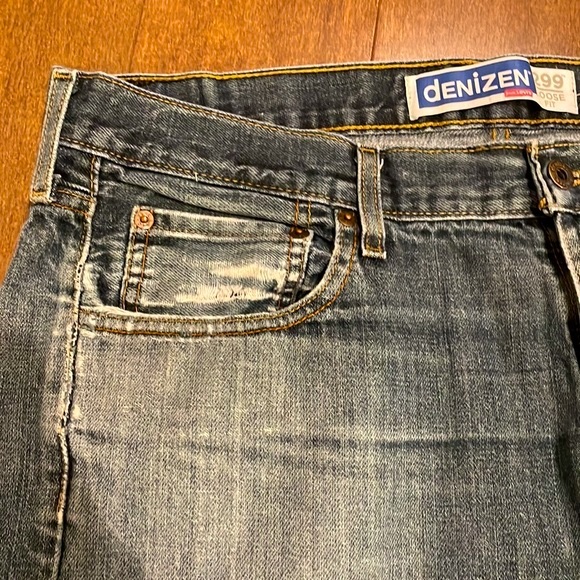 Denizen From Levi’s Men’s Loose Fit Distressed Jeans - Dark Blue Wash 36X30 - Picture 5 of 16